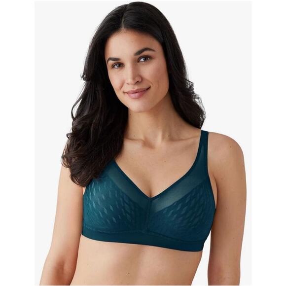 Wacoal Elevated Allure Wire Free Wireless Full Figure Bra in Dark Teal 40B - Picture 1 of 8